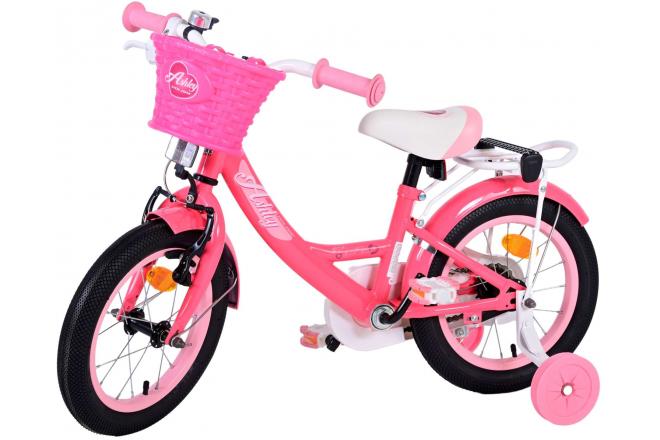 Vélo pour enfants Volare Ashley - Filles - 14 pouces - Rose/Rouge