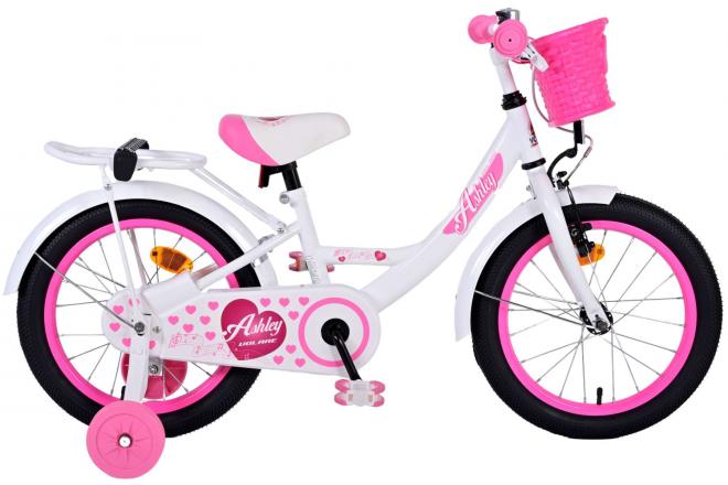 Vélo pour enfants Volare Ashley - Filles - 16 pouces - Blanc