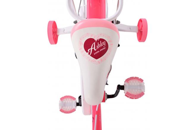 Volare Ashley Vélo pour enfants - Filles - 16 pouces - Rose/Rouge - Freins à deux mains