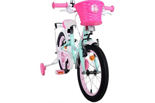 Volare Ashley Vélo pour enfants - Filles - 16 pouces - Vert - Freins à deux mains