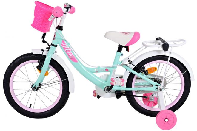 Volare Ashley Vélo pour enfants - Filles - 16 pouces - Vert - Freins à deux mains