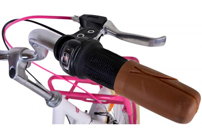 Volare Excellent Vélo enfant - filles - 26 pouces - blanc - Dérailleurs Shimano Nexus 3.