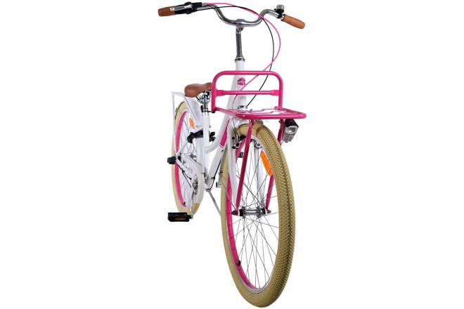 Volare Excellent Vélo enfant - filles - 26 pouces - blanc - Dérailleurs Shimano Nexus 3.