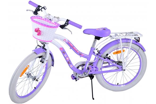 Volare Lovely Vélo enfant - Filles - 20 pouces - Violet - Freins à deux mains