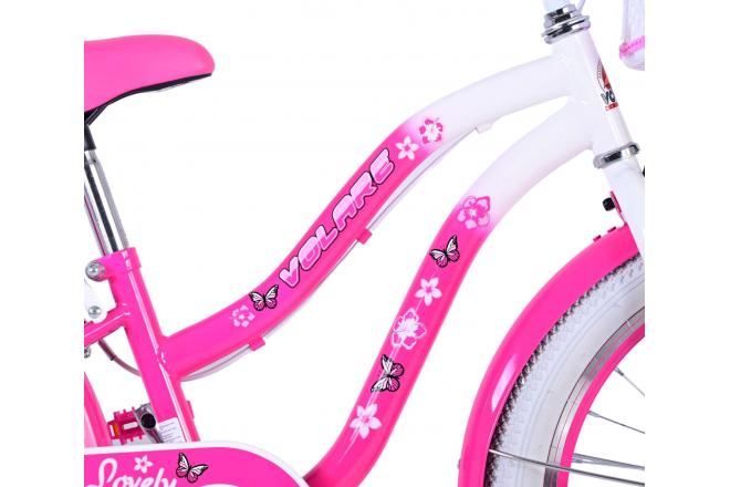 Volare Lovely vélo pour enfants - Filles - 20 pouces - Rose - deux freins