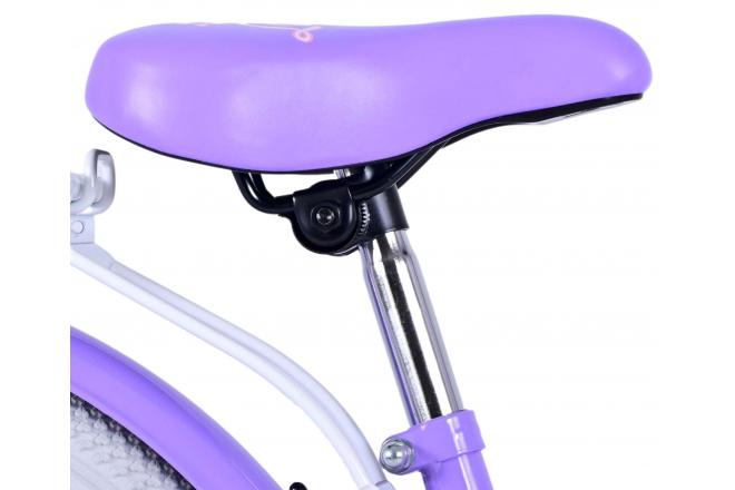 Volare Lovely Vélo enfant - Filles - 20 pouces - Violet - Freins à deux mains