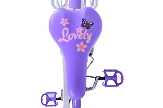 Volare Lovely Vélo enfant - Filles - 20 pouces - Violet - Freins à deux mains