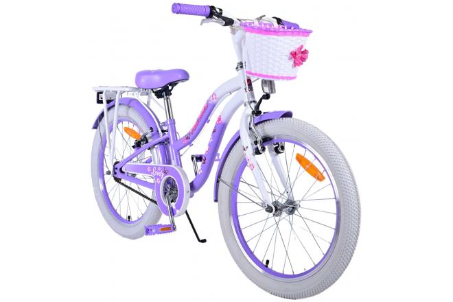 Volare Lovely Vélo enfant - Filles - 20 pouces - Violet - Freins à deux mains