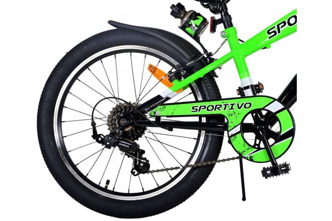 Volare Sportivo Vélo pour enfants - garçons - 20 pouces - Vert - 7 vitesses