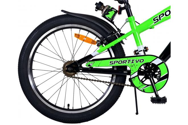 Volare Sportivo Vélo pour enfants - garçons - 20 pouces - Vert - Freins à deux mains