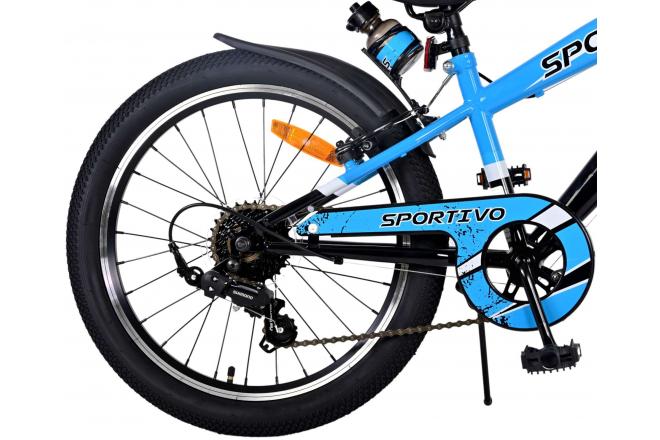 Volare Sportivo Vélo enfant - garçons - 20 pouces - Bleu - 7 vitesses