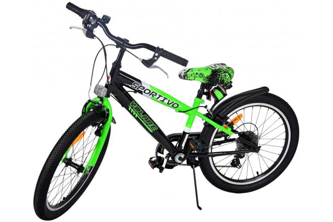 Volare Sportivo Vélo pour enfants - garçons - 20 pouces - Vert - 7 vitesses