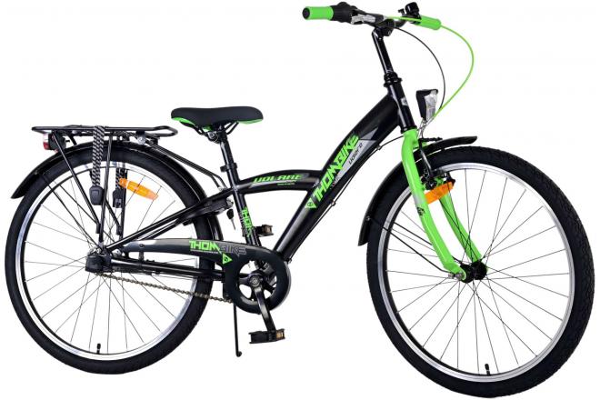 Volare Thombike Vélo enfant - Garçons - 24 pouces - Vert Noir - 3 vitesses