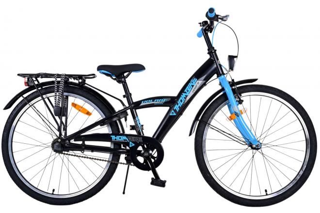 Volare Thombike Vélo enfant - Garçons - 24 pouces - Noir Bleu - 3 vitesses