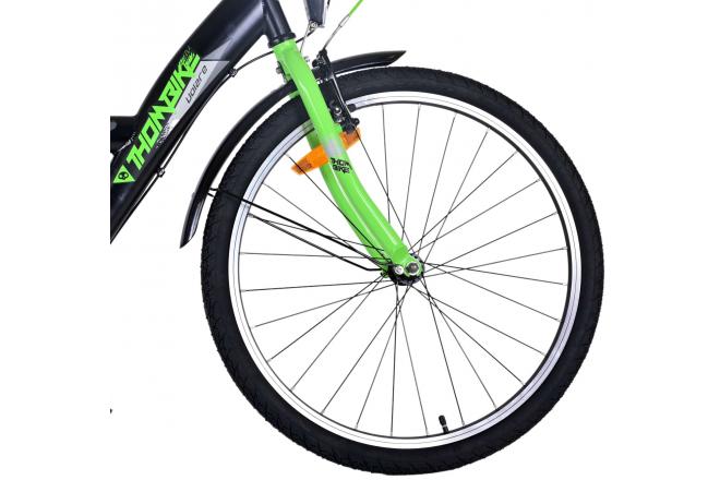 Volare Thombike Vélo enfant - Garçons - 24 pouces - Vert Noir - 3 vitesses