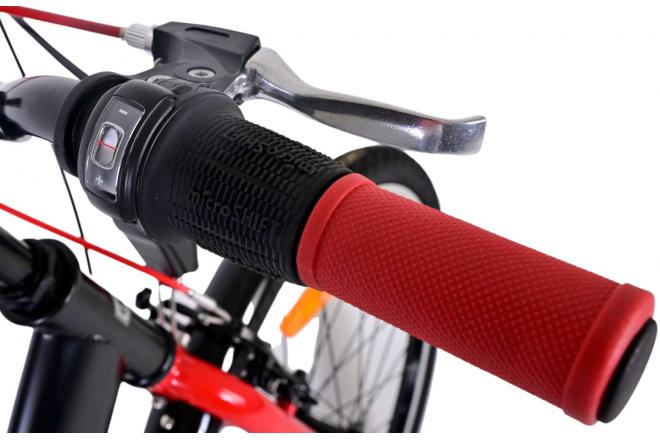 Volare Thombike Vélo enfant - Garçons - 24 pouces - Noir Rouge - 3 vitesses