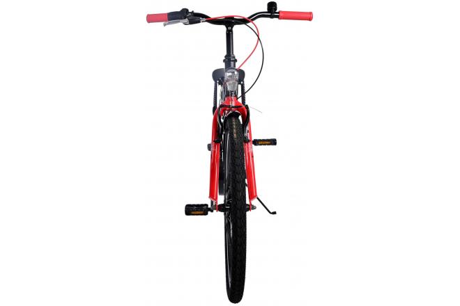 Volare Thombike Vélo enfant - Garçons - 24 pouces - Noir Rouge - 3 vitesses