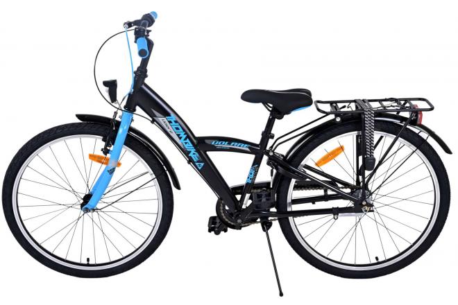 Volare Thombike Vélo enfant - Garçons - 24 pouces - Noir Bleu - 3 vitesses