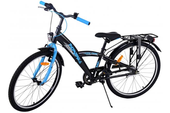 Volare Thombike Vélo enfant - Garçons - 24 pouces - Noir Bleu - 3 vitesses