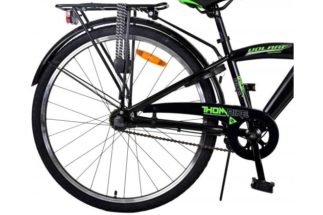 Volare Thombike Vélo enfant - Garçons - 26 pouces - Noir Vert - 3 vitesses