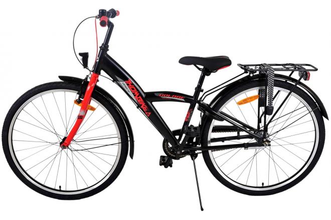 Volare Thombike Vélo enfant - Garçons - 26 pouces - Noir Rouge - 3 vitesses