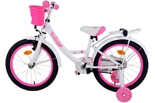 Vélo pour enfants Volare Ashley - Filles - 18 pouces - Blanc