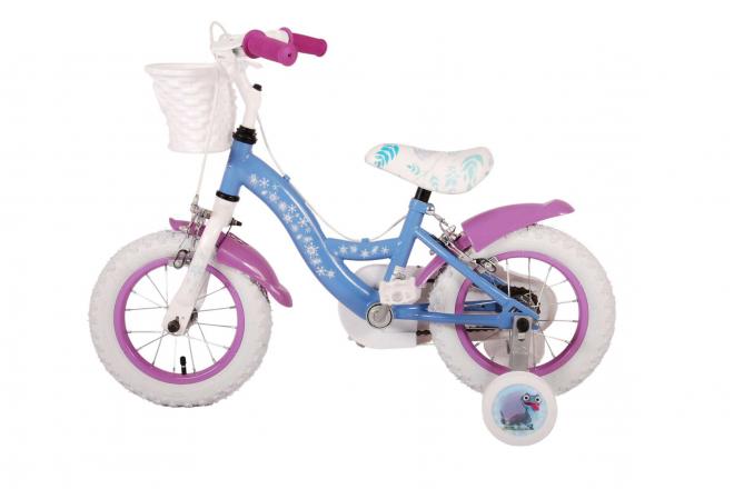 Disney Frozen 2 Vélo pour enfants - Filles - 12 pouces - Bleu/Violet - Freins à deux mains