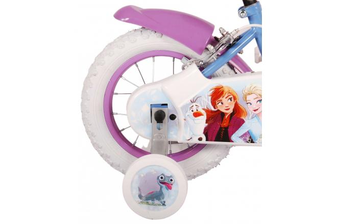 Disney Frozen 2 Vélo pour enfants - Filles - 12 pouces - Bleu/Violet - Freins à deux mains