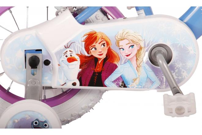 Disney Frozen 2 Vélo pour enfants - Filles - 12 pouces - Bleu/Violet - Freins à deux mains