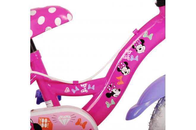 Disney Minnie Cutest Ever ! Vélo enfant - Filles - 12 pouces - Rose - Deux freins à main