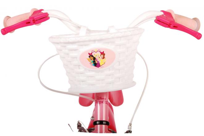 Vélo enfant Disney Princesse - Filles - 14 pouces - Rose - Freins à deux mains