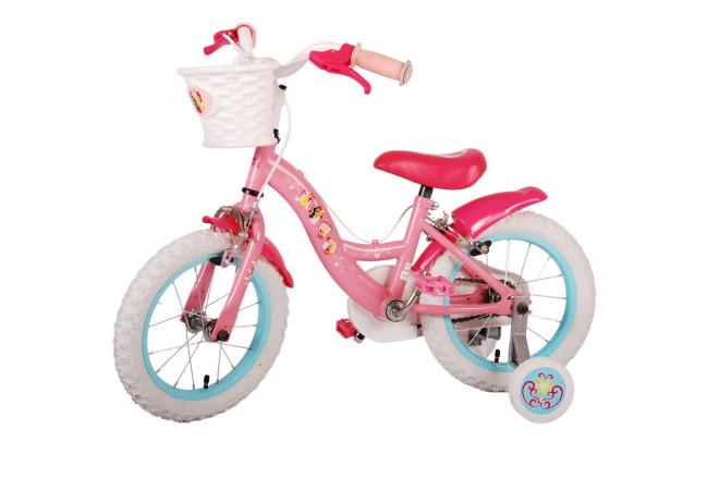 Vélo enfant Disney Princesse - Filles - 14 pouces - Rose - Freins à deux mains