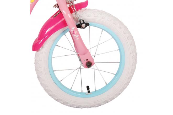 Vélo enfant Disney Princesse - Filles - 14 pouces - Rose - Freins à deux mains