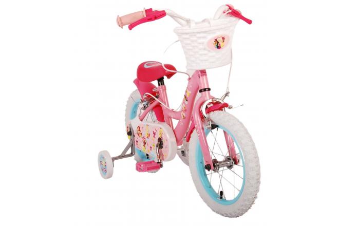 Vélo enfant Disney Princesse - Filles - 14 pouces - Rose - Freins à deux mains