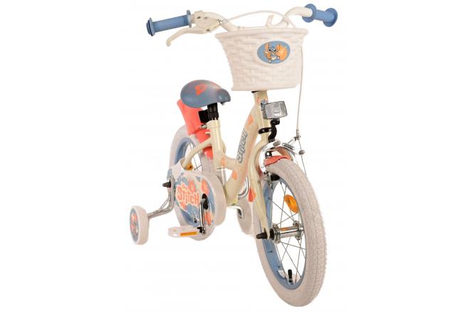 Vélo enfant Disney Stitch - Filles - 14 pouces - Crème Bleu Corail