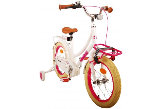 Vélo pour enfants Volare Excellent - Filles - 16 pouces - Blanc - 95% assemblé