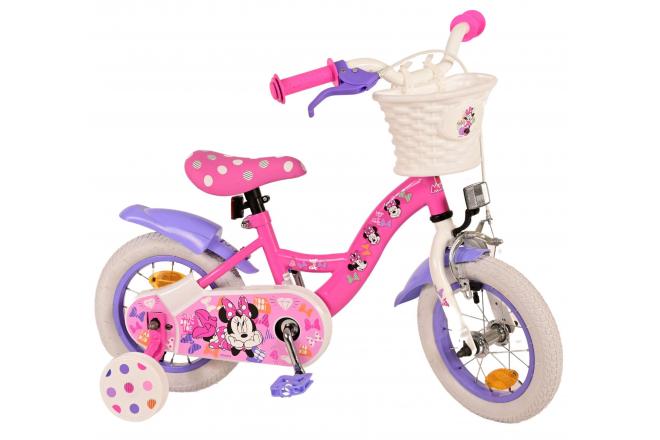 Vélo enfant Minnie - Filles - 12 pouces - Rose