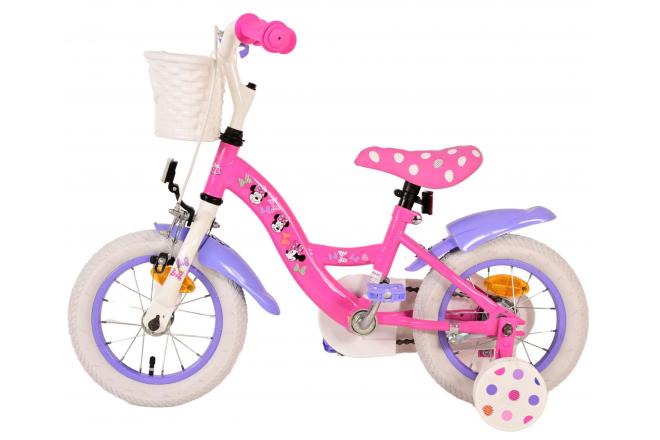 Vélo enfant Minnie - Filles - 12 pouces - Rose