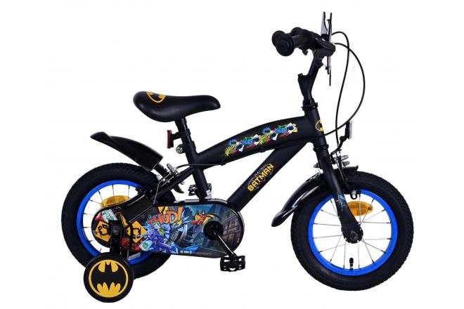 Vélo enfant Batman - Garçons - 12 pouces - Noir - Freins à deux mains