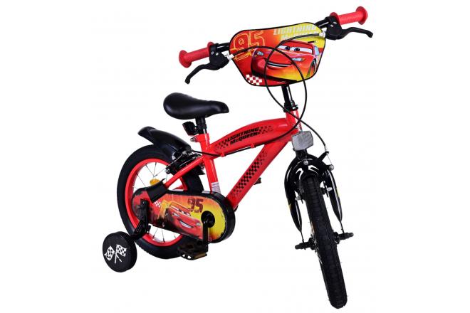 Vélo enfant Disney Cars - Garçons - 14 pouces - Rouge - Freins à deux mains