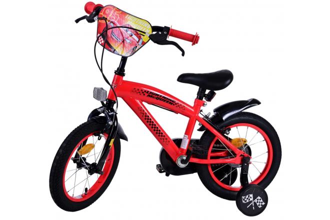 Vélo enfant Disney Cars - Garçons - 14 pouces - Rouge - Freins à deux mains