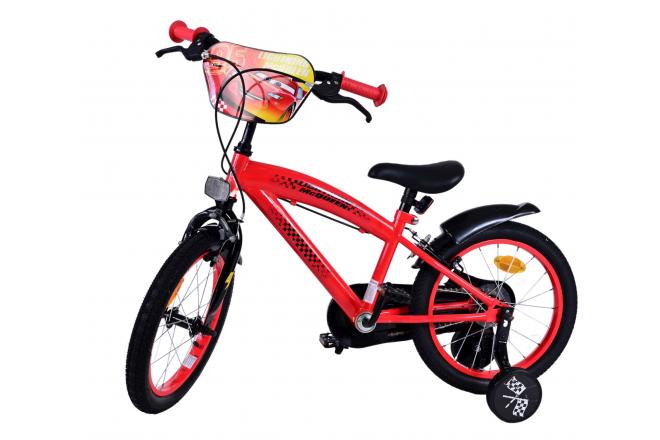 Vélo enfant Disney Cars - Garçons - 16 pouces - Rouge - Freins à deux mains