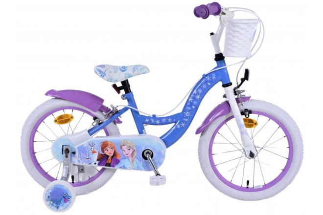 Disney Frozen 2 Vélo pour enfants - Filles - 16 pouces - Bleu/Violet - Freins à deux mains