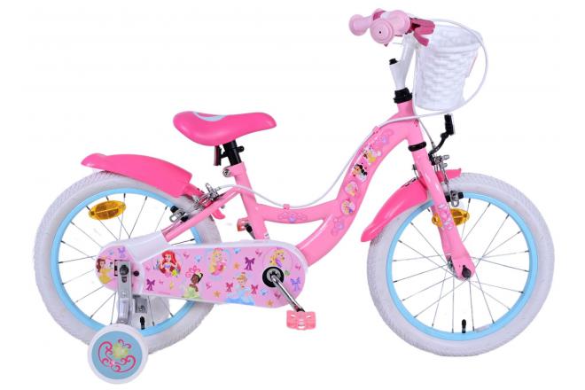 Vélo enfant Disney Princesse - Filles - 16 pouces - Rose - Freins à deux mains