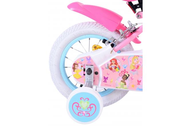 Vélo enfant Disney Princesse - Filles - 12 pouces - Rose - Freins à deux mains