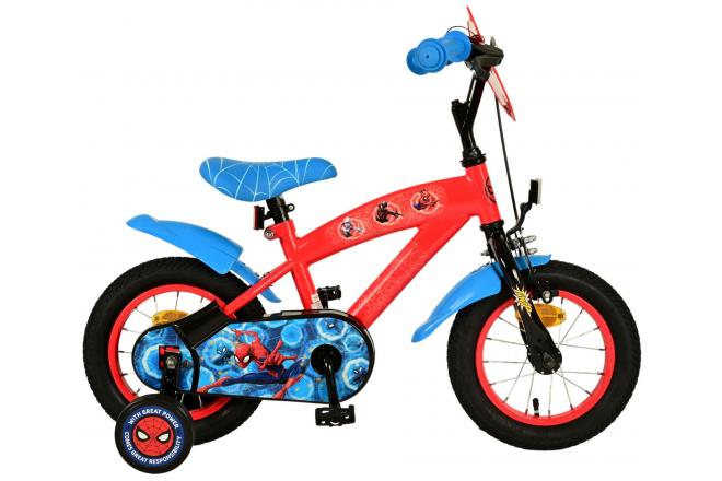 Vélo enfant Spider-Man - Garçons - 12 pouces - Bleu/Rouge