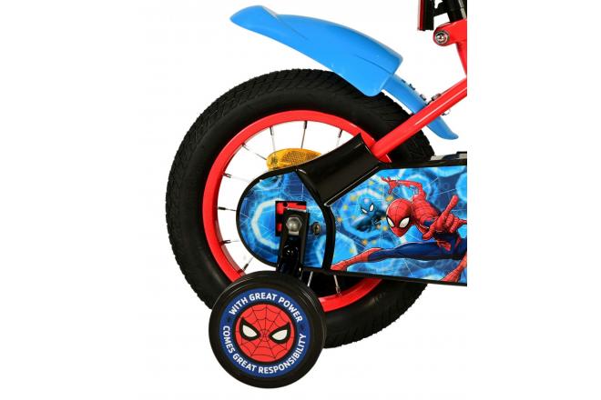 Vélo enfant Spider-Man - Garçons - 12 pouces - Bleu/Rouge