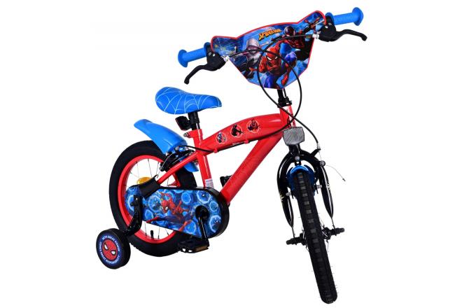 Vélo pour enfants Ultimate Spider-Man - Garçons - 14 pouces - Bleu/Rouge - Freins à deux mains
