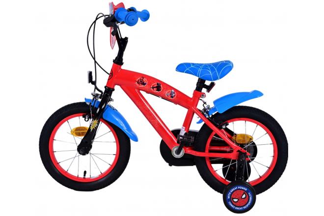 Vélo pour enfants Ultimate Spider-Man - Garçons - 14 pouces - Bleu/Rouge - Freins à deux mains