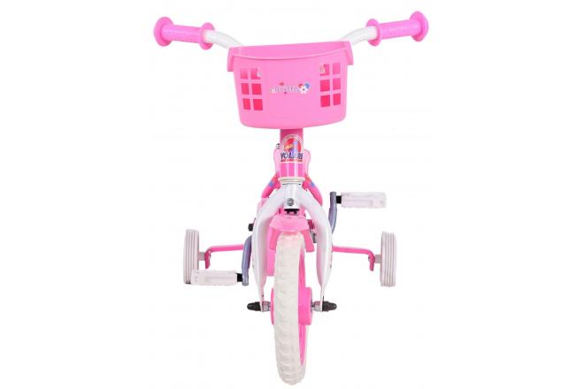 Volare Flowerie Kinderfiets - Meisjes - 10 inch - Roze/Wit